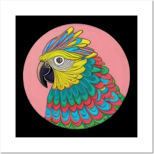 beautiful bright parrot | Posters and Art